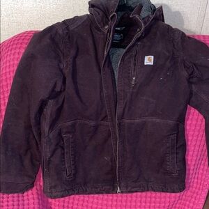 Carhartt Deep Brown Hooded Coat